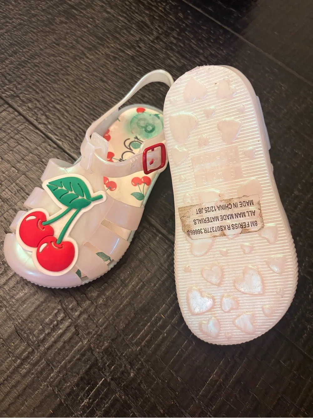 Toddler Cherry Jelly Sandals size 8